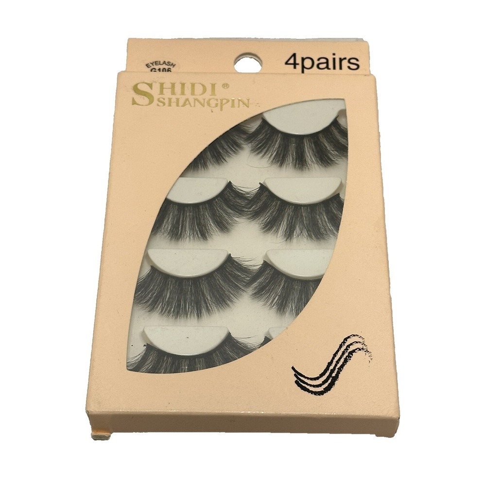 4 pairs SHIDI SHANGPIN false eyelashes black g106